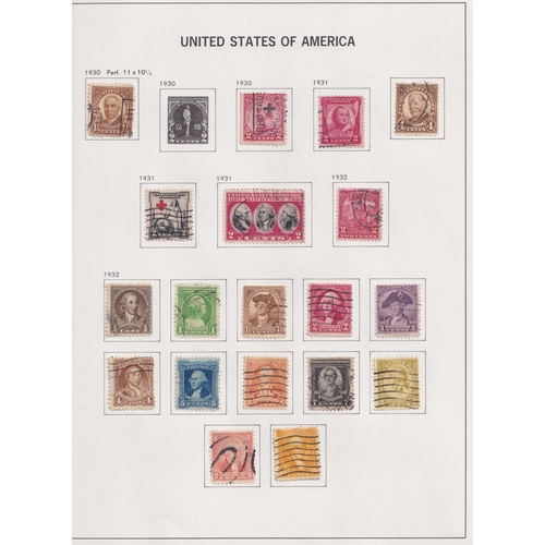 258 - A five volume mint and used USA stamp collection, housed in pre-printed Davo albums from the 1860s t... 