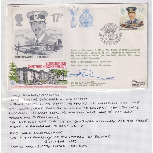 371 - A collection of RAF themed FDCs, including many signed noted Wing Commander D. Boak RAF and Sqn. Ldr... 