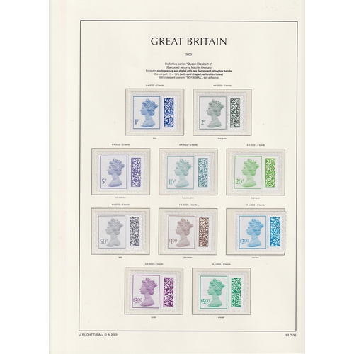 166 - A GB QEII mint stamp collection to 2023 in x8 volumes and loose, including Commemorative and Definit... 