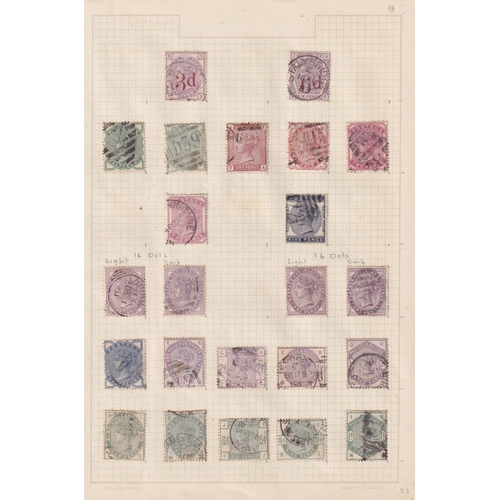 777 - A mainly used UK stamp collection on album pages from QV to KGVI, noted 1840 1d black x6 & 2d x4 use... 