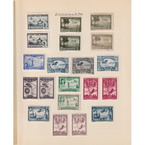 1141 - A specialised study on x4 album pages of the 1930 Spanish American Exhibition stamps, including impe... 