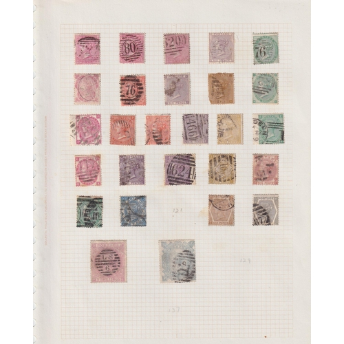 778 - A used GB stamp collection from QV to QEII on album pages, strength in QV period noted 1840 1d x2 & ... 