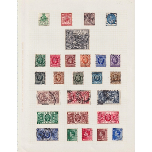 778 - A used GB stamp collection from QV to QEII on album pages, strength in QV period noted 1840 1d x2 & ... 