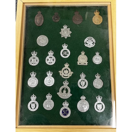 104 - A collection in x2 frames relating to UK Special Constabulary including x5 medals from KGV to QEII a... 