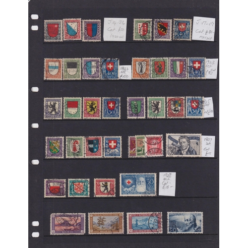 481 - Switzerland used accumulation with a decent collection from the early issues (with a few imperf Helv... 