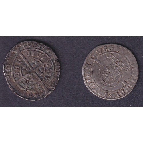 78 - Scottish James V (1513-1542) silver hammered Groat and Henry VII silver Groat, in poor to fine condi... 