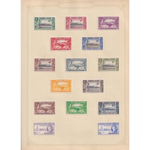 438 - Commonwealth collection in 3 albums with some useful mint incl 1938 Gambia (set and in pairs), Sierr... 