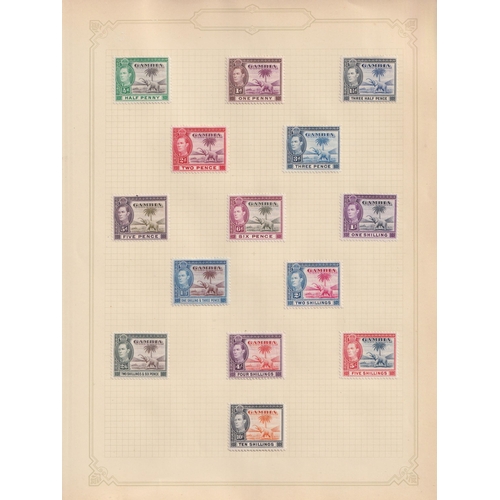 438 - Commonwealth collection in 3 albums with some useful mint incl 1938 Gambia (set and in pairs), Sierr... 