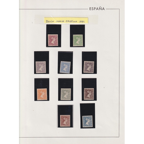 386 - A mint and used Spanish stamp collection in x8 pre-printed albums from 1850 to 2012, mainly mid-mode... 