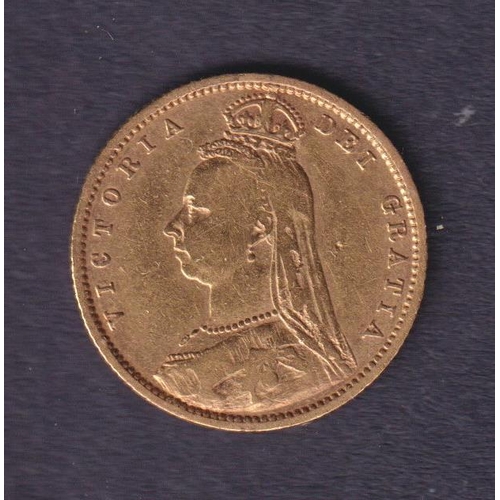 162 - UK 1890 gold half Sovereign, in good condition