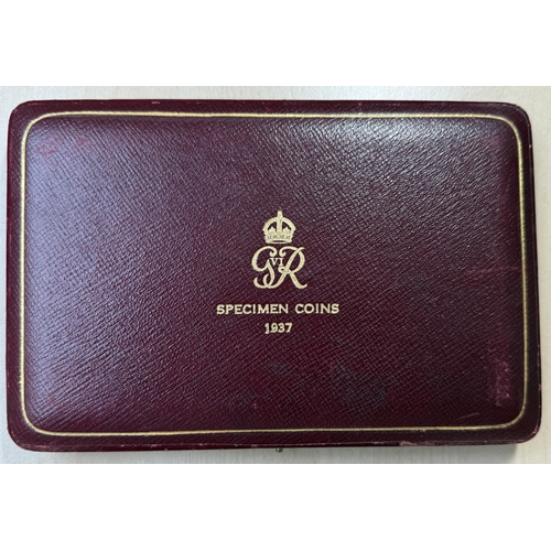 186 - UK 1937 Proof coin set from Crown to Farthing (x15 coins) Spink PS16, in original box