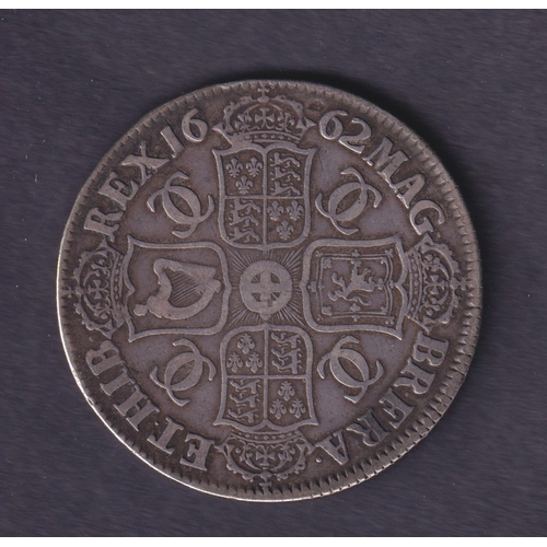 149 - UK 1662 Charles I silver Crown (Rose below bust), Spink No.3350, coin in good condition