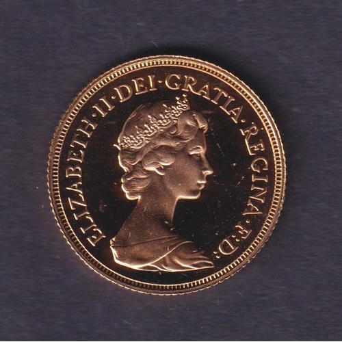 195 - UK 1981 gold full Proof Sovereign, boxed with CoA