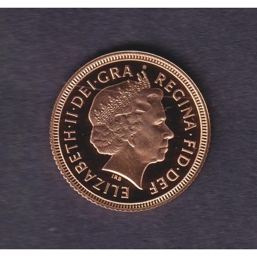 200 - UK 2001 gold half Proof Sovereign, boxed with CoA