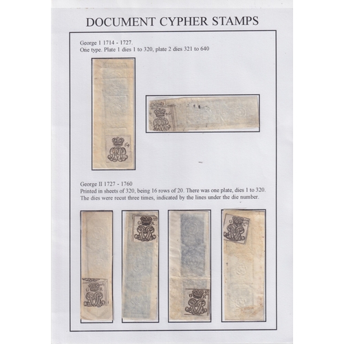 421 - A x2 GB volume collection plus loose of Cypher stamps from the 18th to 20th Century Queen Anne to KG... 