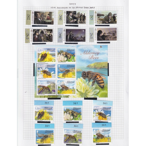 428 - A mint collection of Alderney stamps from 1983 to 2022 housed in x4 albums, including mint sets, boo... 