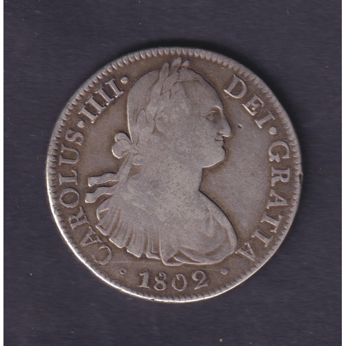 144 - Mexico 1802 silver 8 Reales, in good condition