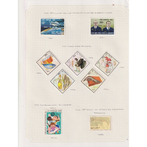 501 - A mint and used World stamp collection in x5 albums and loose plus old catalogues, all periods stren... 