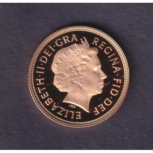 209 - UK 2009 gold Proof full Sovereign, boxed with CoA