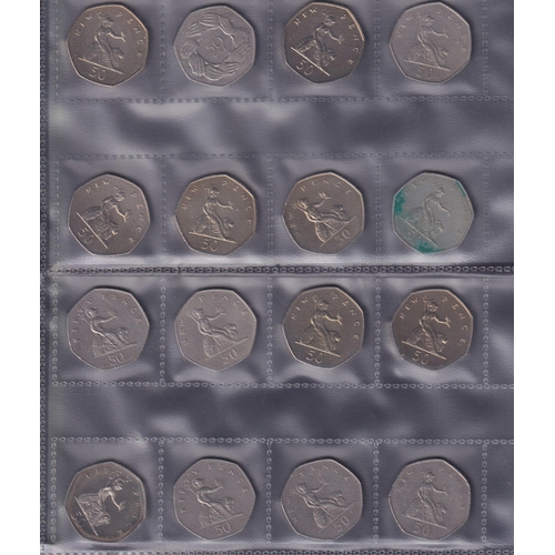 104 - A x2 volume collection of mainly circulated UK Decimal coins (face £105) plus some proof coins and 1... 