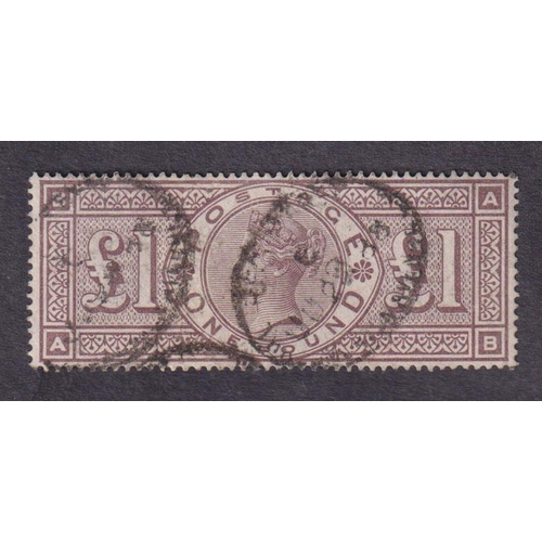 1884 Crowns £1 brown-lilac used with Registered oval cancels, an ...