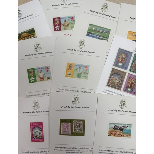 1100 - A small collection of mint 1970s Tuvalu’s Specimen sets and 1970s Nauru imperforate colour proof sta... 