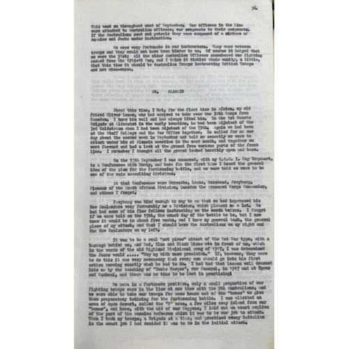 1121 - Major-General Douglas Wimberley – Scottish Soldier, Volume II (Privately Bound Manuscript). A remark... 