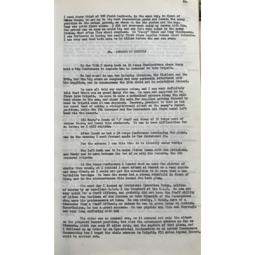 1121 - Major-General Douglas Wimberley – Scottish Soldier, Volume II (Privately Bound Manuscript). A remark... 