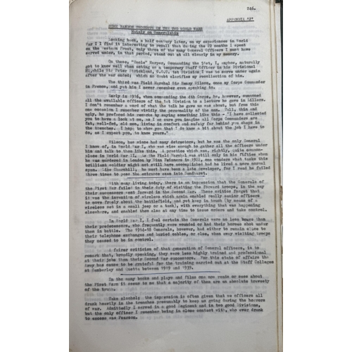 1121 - Major-General Douglas Wimberley – Scottish Soldier, Volume II (Privately Bound Manuscript). A remark... 