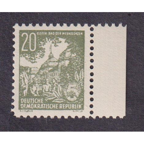 1191 - 1953 Five Year Plan 20pf bronze-green marginal u/m, a propaganda forgery with Sieger Certificate.