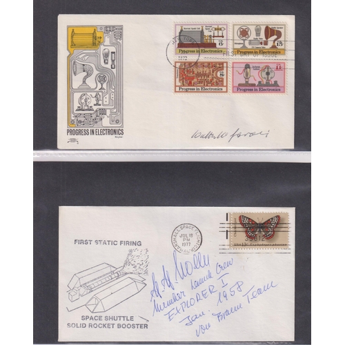574 - A collection of x90 Cosmonaut and Space related signed FDCs, including Russian and American covers, ... 