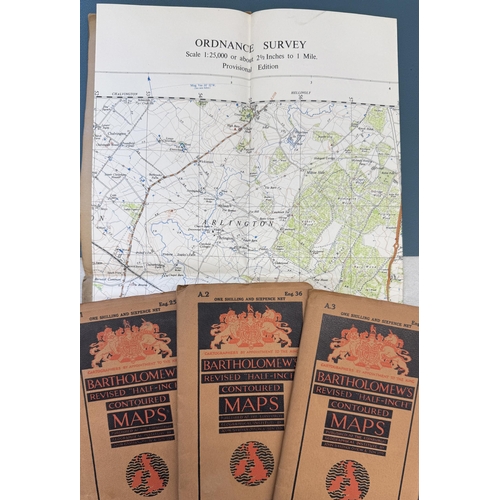 587 - A collection of x175 Ordance Survey Maps from the 1930s to the 1960s, in generally fine condition.
