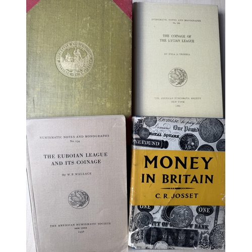 612 - A group of x15 Coin and medallion reference books and pamphlets, including Seaby Greek Coin Types, S... 