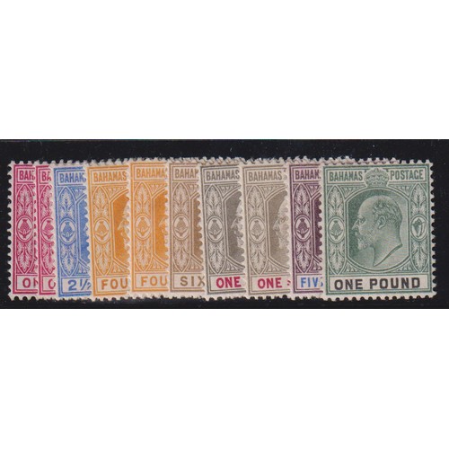 642 - 1902/7 1d-£1 set of 10 values incl 1d, 4d, 1s shades SG62/70, Cat £427, lightly mounted mint 