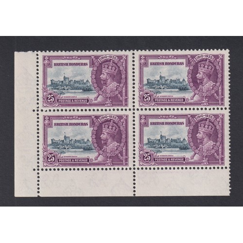 660 - 1935 50c Silver Jubilee extra flagstaff variety R9/1 in lower left corner block of 4 SG146a Cat £330... 