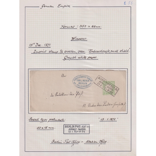 719 - A specialised collection of 19th Century German pre-paid wrappers (x47), mint and used, from ½G to 3... 