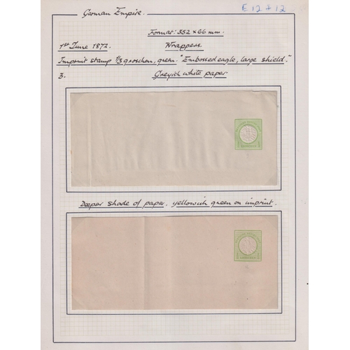 719 - A specialised collection of 19th Century German pre-paid wrappers (x47), mint and used, from ½G to 3... 