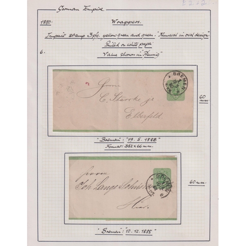 719 - A specialised collection of 19th Century German pre-paid wrappers (x47), mint and used, from ½G to 3... 