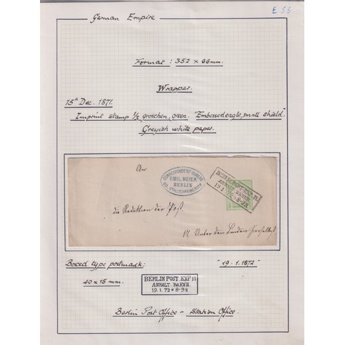 719 - A specialised collection of 19th Century German pre-paid wrappers (x47), mint and used, from ½G to 3... 
