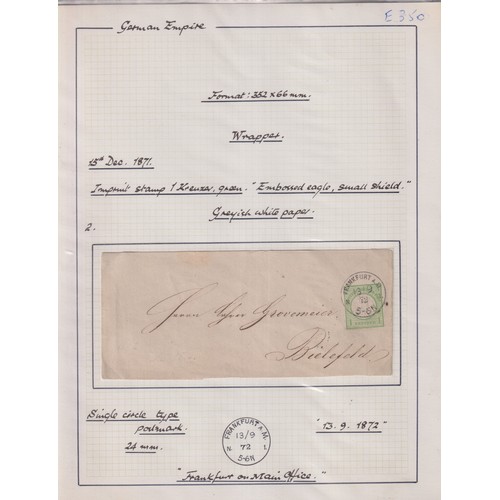 719 - A specialised collection of 19th Century German pre-paid wrappers (x47), mint and used, from ½G to 3... 