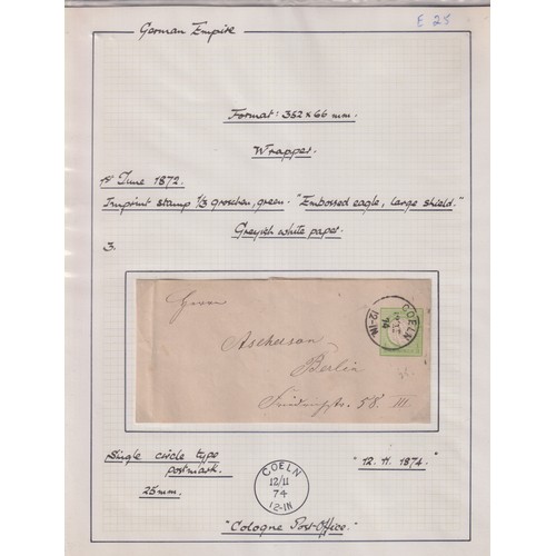 719 - A specialised collection of 19th Century German pre-paid wrappers (x47), mint and used, from ½G to 3... 