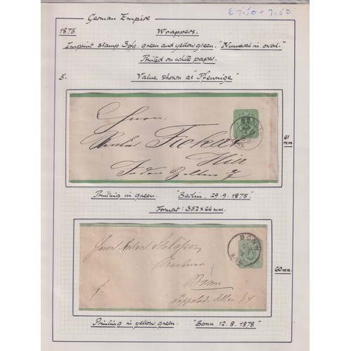 719 - A specialised collection of 19th Century German pre-paid wrappers (x47), mint and used, from ½G to 3... 