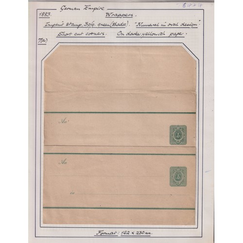 719 - A specialised collection of 19th Century German pre-paid wrappers (x47), mint and used, from ½G to 3... 