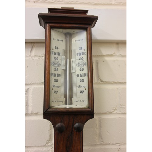 154 - A 19th century rosewood stick barometer, by 