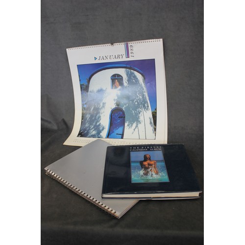 37 - Seven Pirelli calendars, 1980's and 90's, and book, together with a Madonna sex book (explicit) 9 pi... 