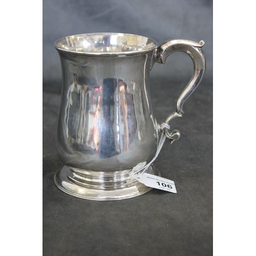 106 - A large Victorian silver mug, Newcastle, 1851, approx. 10oz.