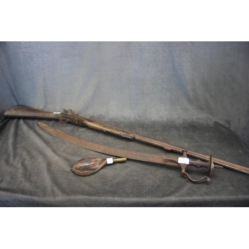 262 - A percussion rifle, inscribed 