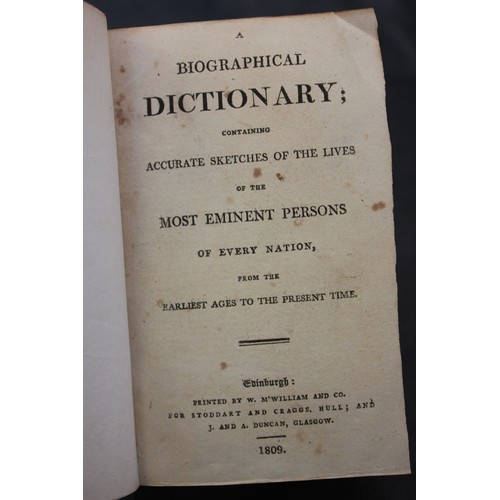 18 - A small early 19th century biographical dictionary, published 1809.