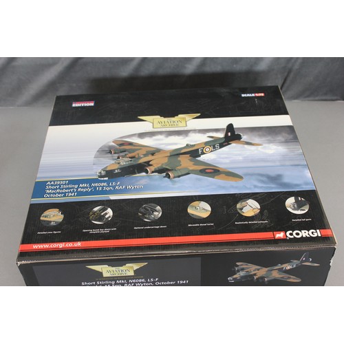 225 - An Aviation Archive Corgi 1:72 scale diecast  Short Stirling MK1 four engine bomber, 