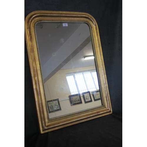 123 - A Louis Philippe gilt frame mirror, with original plate, circa 1860, 62cm wide x 81cm high, ex G. A.... 